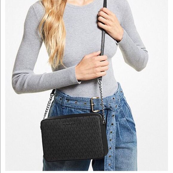 BUNDLE MICHAEL KORS EAST WEST XBODY MESSENGER CELL WALLET WEISTLET HANDBAG PURSE - Picture 14 of 16